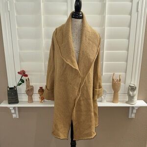 Soft Surroundings Telluride Camel Tan Open Front Topper